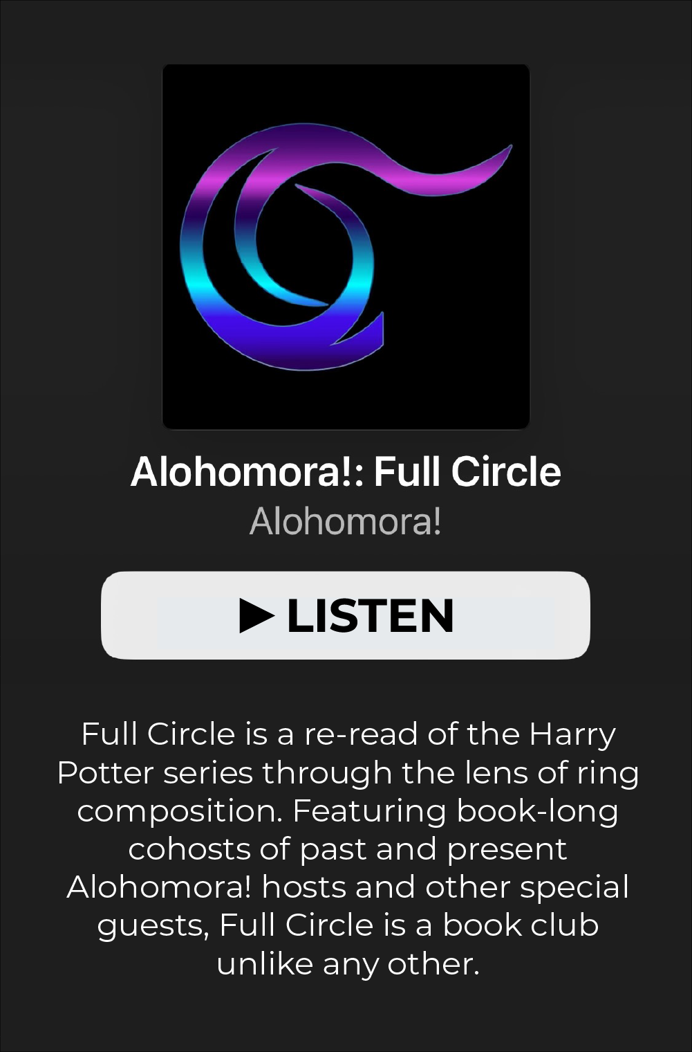 Alohomora Full Circle